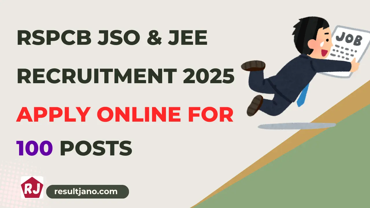 RSPCB JSO & JEE Recruitment 2025