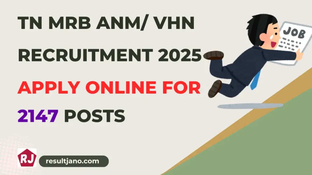 TN MRB ANM/ VHN Recruitment 2025