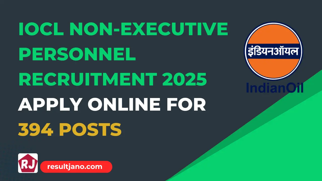 IOCL Non-Executive Personnel Recruitment 2025