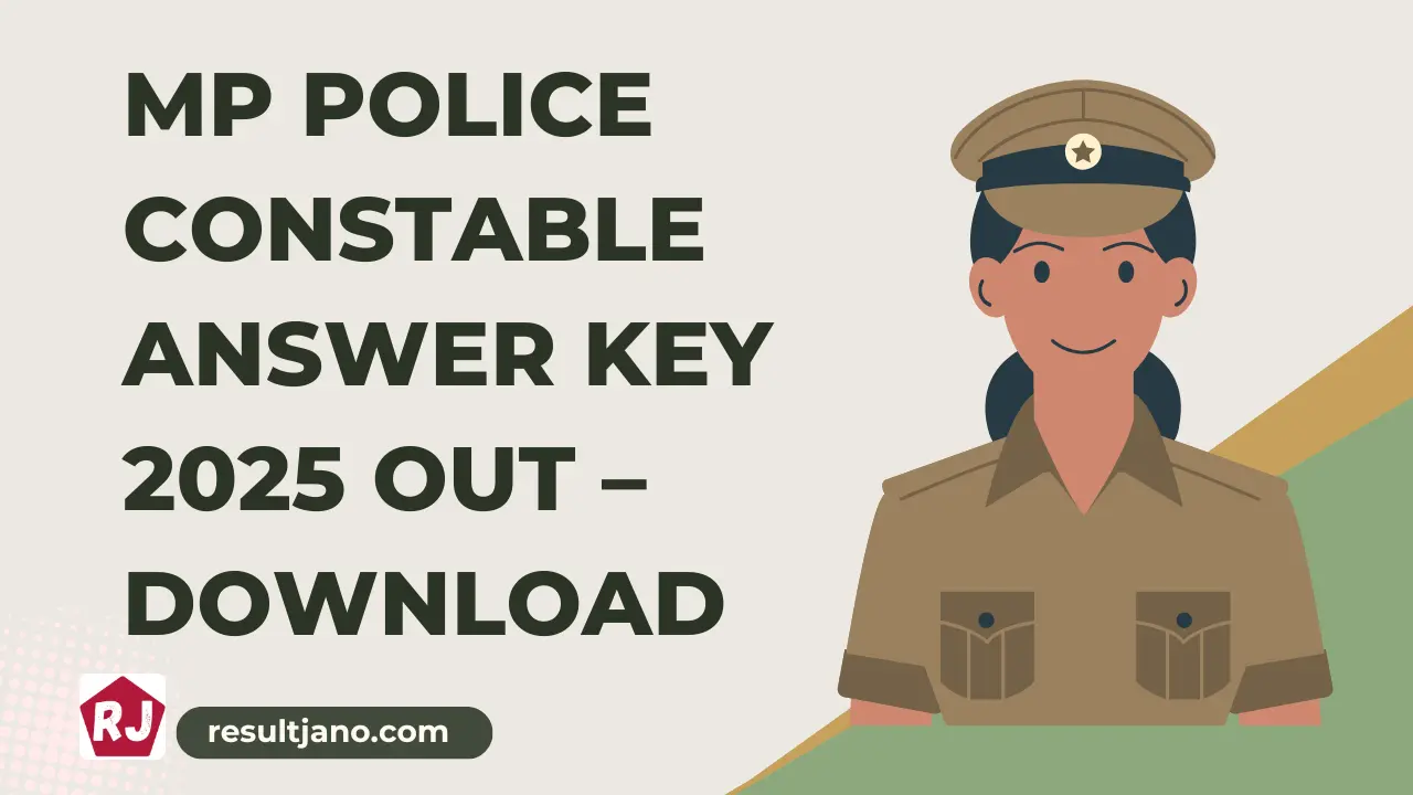 MP Police Constable Answer Key 2025 Out – Download
