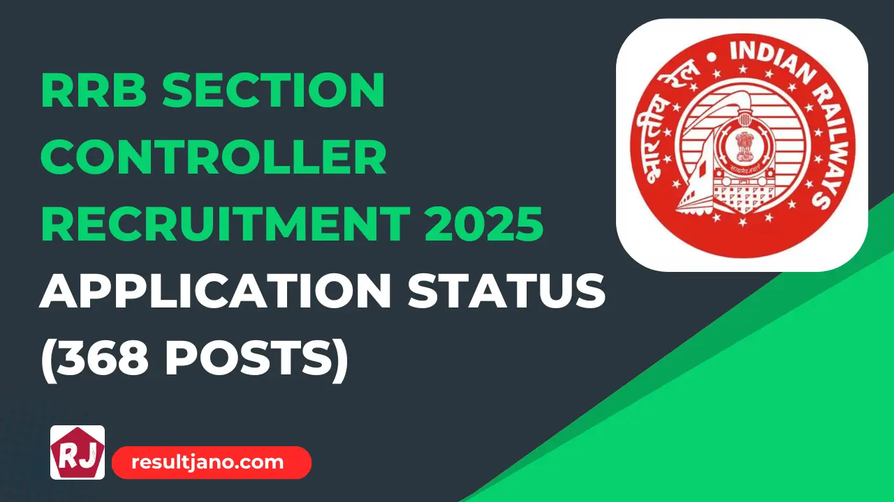 RRB Section Controller Recruitment 2025