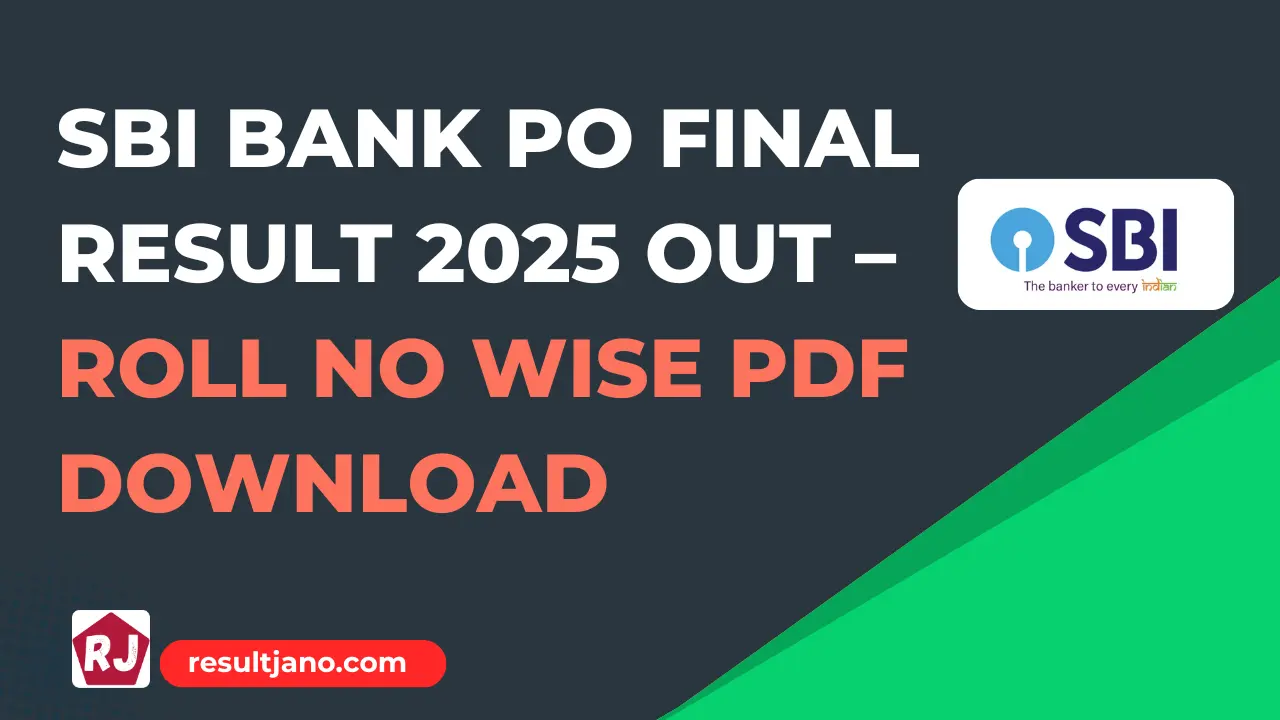 SBI Bank PO Final Result 2025 OUT