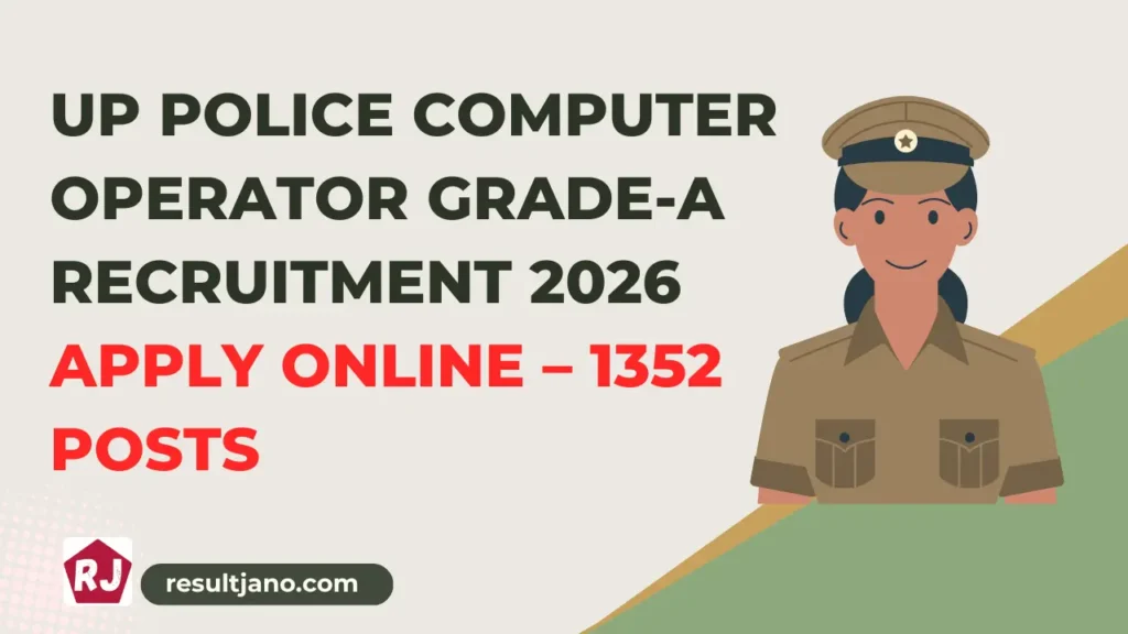 UP Police Computer Operator Grade-A Recruitment 2026