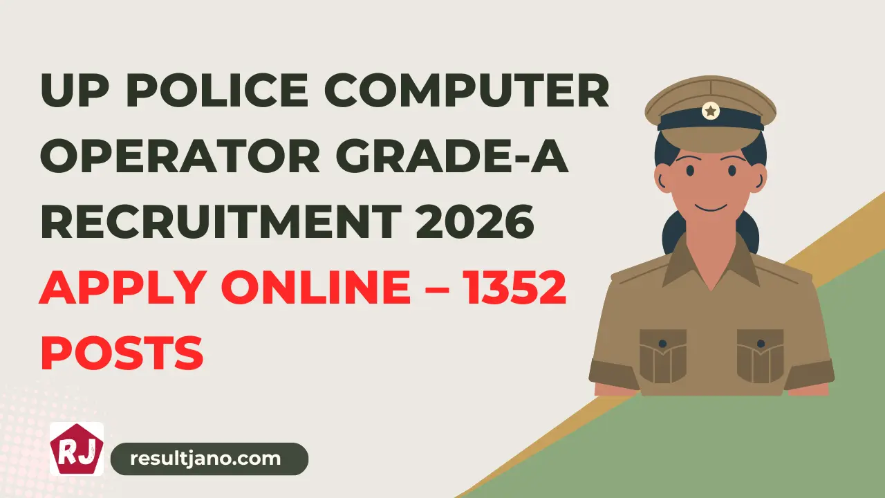 UP Police Computer Operator Grade-A Recruitment 2026