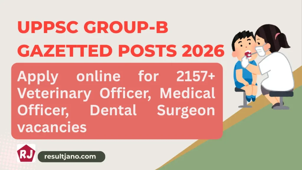 UPPSC Group-B Gazetted Posts 2026