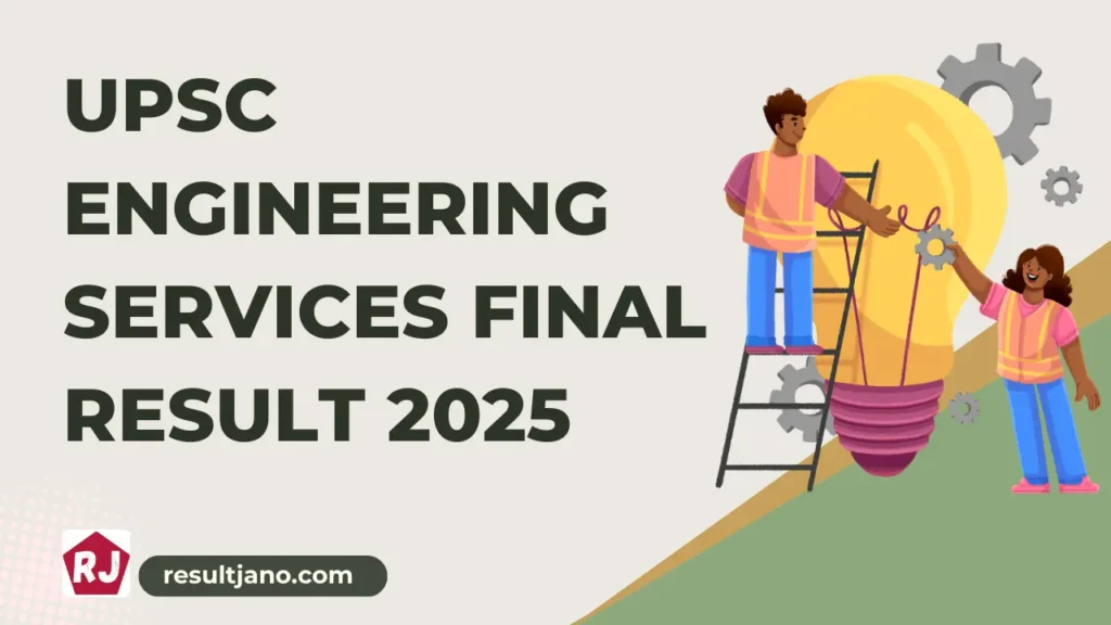 UPSC Engineering Services Final Result 2025