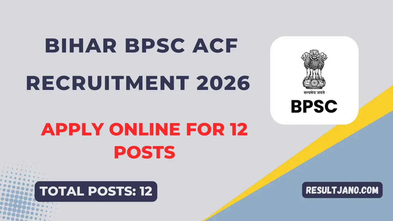 Bihar BPSC ACF Recruitment