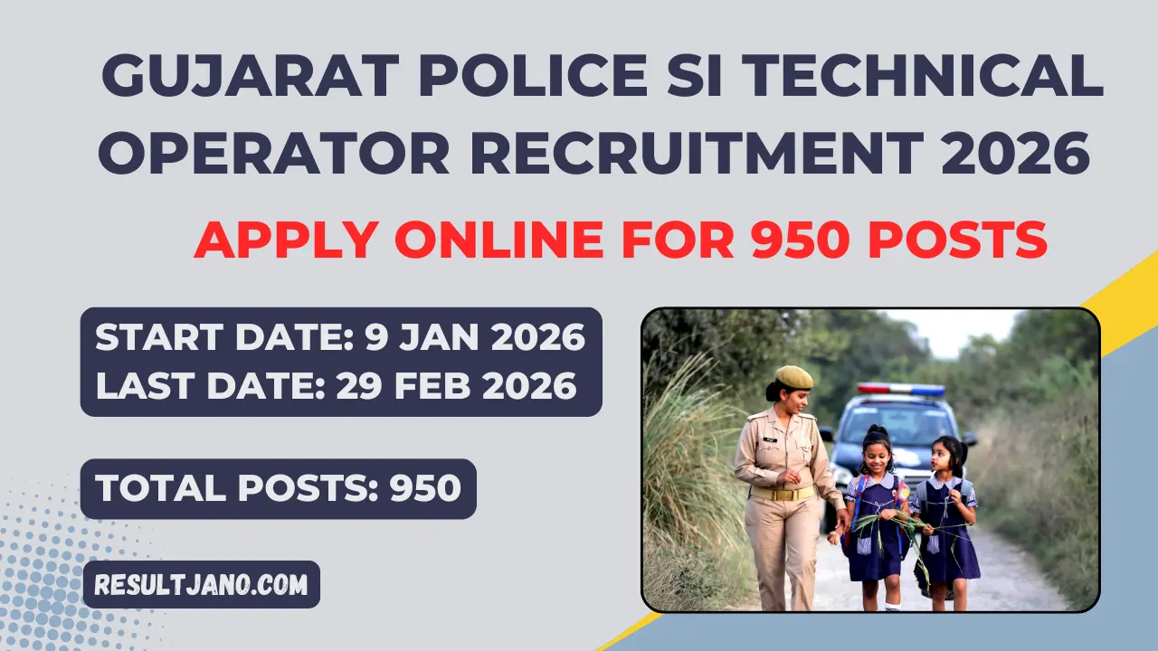 Gujarat Police SI Technical Operator Recruitment 2026 