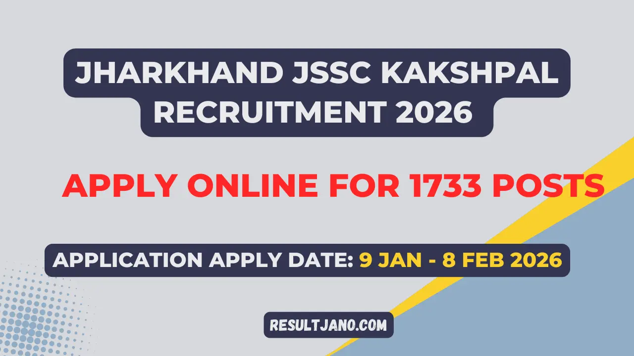 Jharkhand JSSC Kakshpal Recruitment 2026