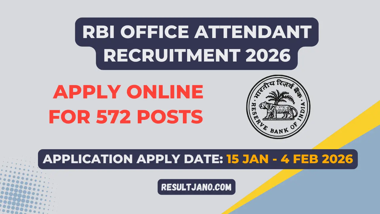 RBI Office Attendant Recruitment 2026