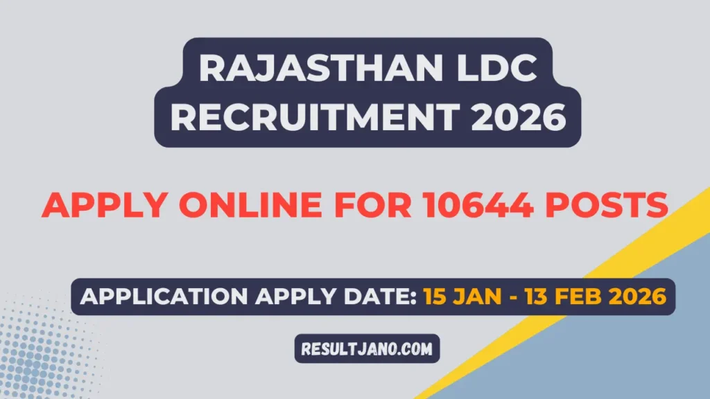 Rajasthan LDC Recruitment 2026