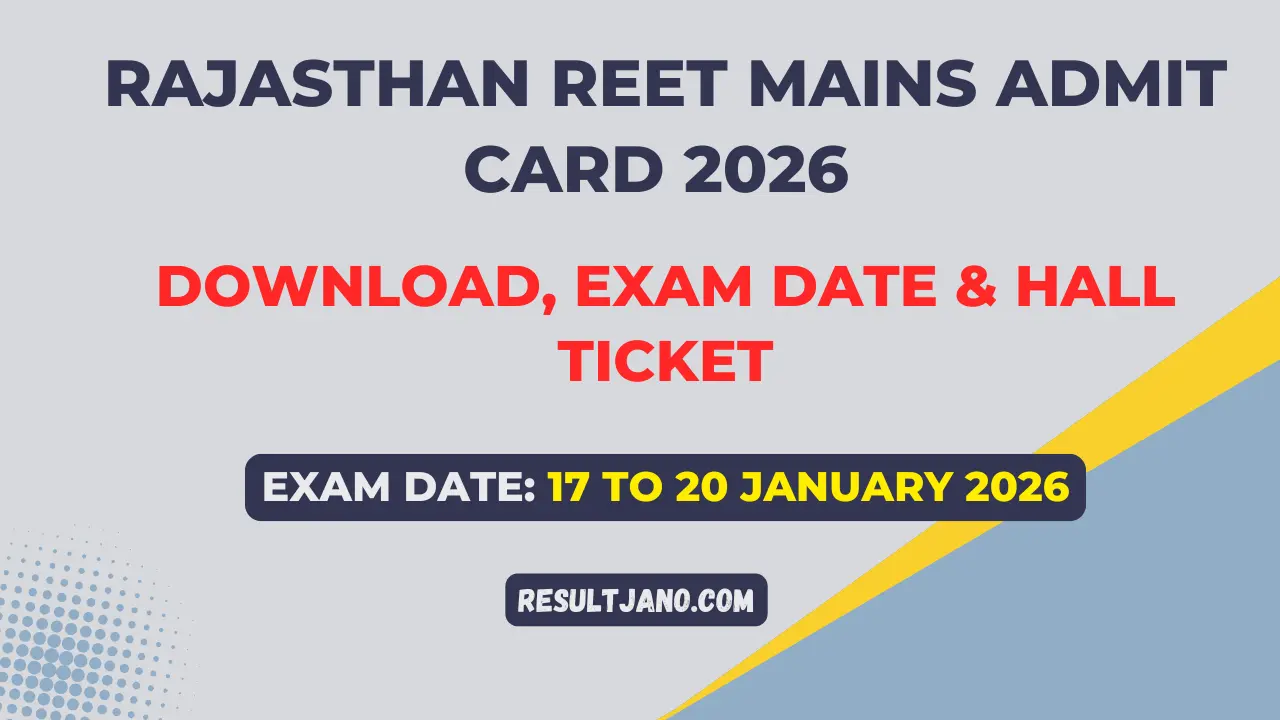 Rajasthan REET Mains Admit Card 2026