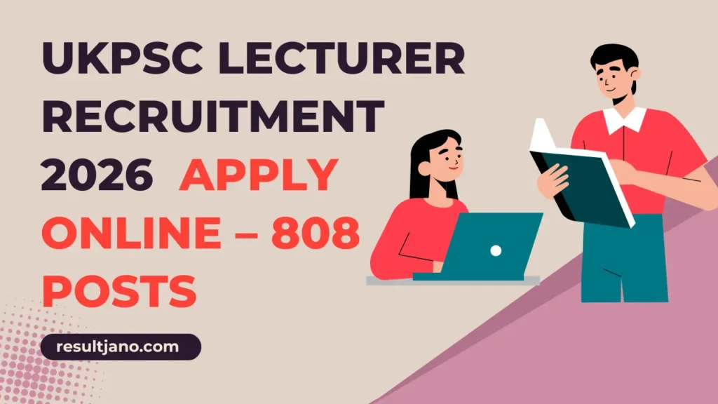 UKPSC Lecturer Recruitment 2026