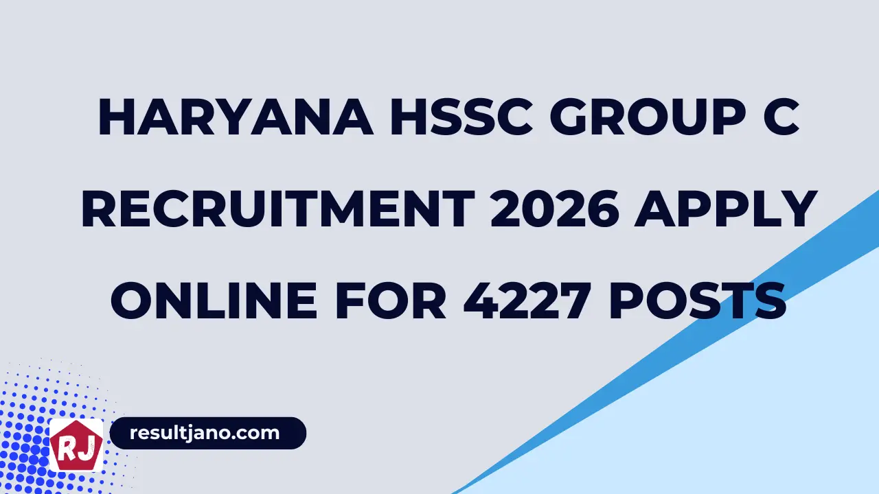Haryana HSSC Group C Recruitment 2026 Apply Online for 4227 Posts