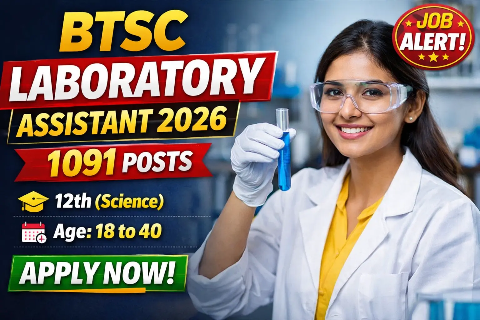 BTSC Laboratory Assistant recruitment 2026