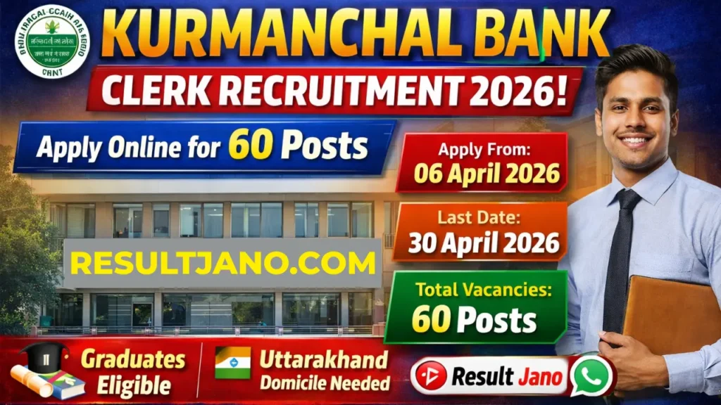 Kurmanchal Bank Clerk Recruitment 2026 Apply Online for 60 Posts